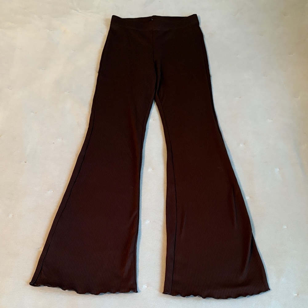H&M Dark Brown Flared Trousers